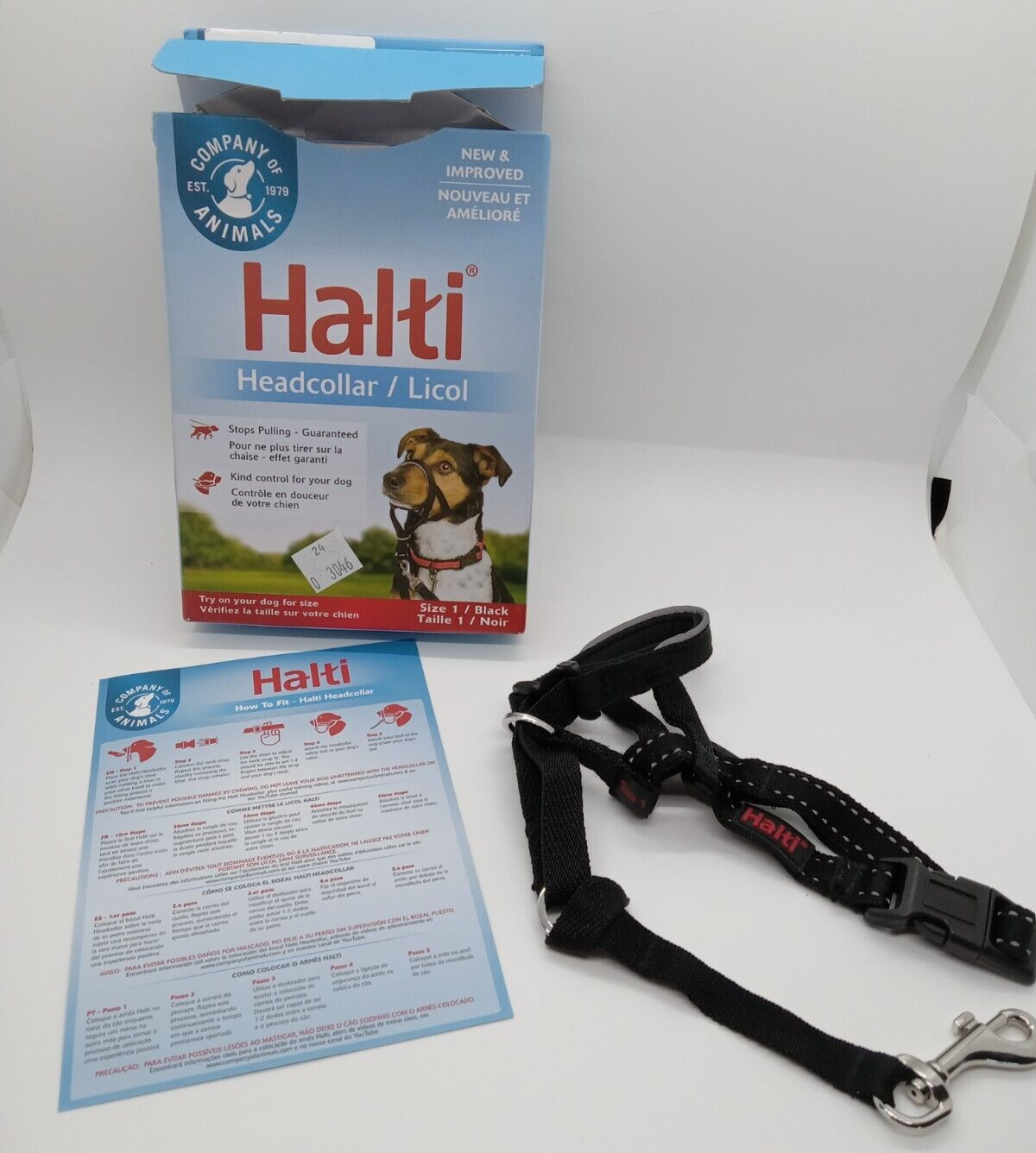 Halti No Pull Harness for Small Dogs Size 1 Black (New opened for