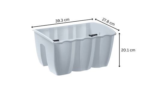 Elegante ponte vaso da fiori balcone per ringhiere interno esterno 3 colori 7L - 18L - Foto 24 di 28