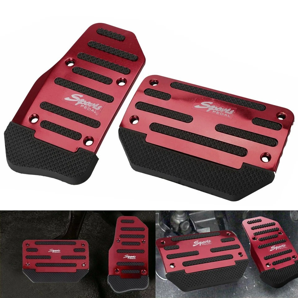 Universal Gas Freno Pedal Pie Antideslizante Automático Pastilla Cubierta Accesorios Coche AD Foto 3 de 4