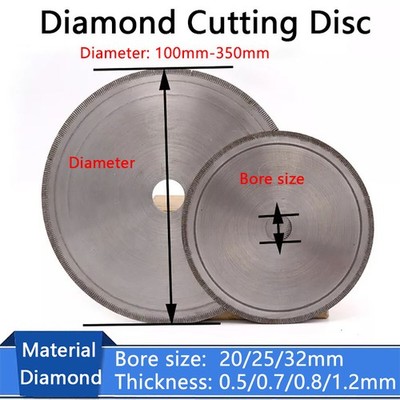 100-350mm Diamond Cutting Disc Thin Saw Blade Wheel for Glass Jade Jewelry Stone