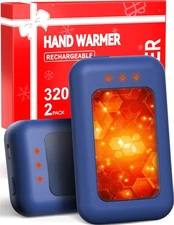 2 Pack Rechargeable Hand Warmers Long Battery Life Instant Heat Safety Tech
