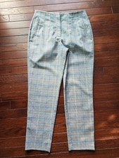 Nine West Tapered Pants Women's Size 4 Plaid Multi Tailored Sleek Career