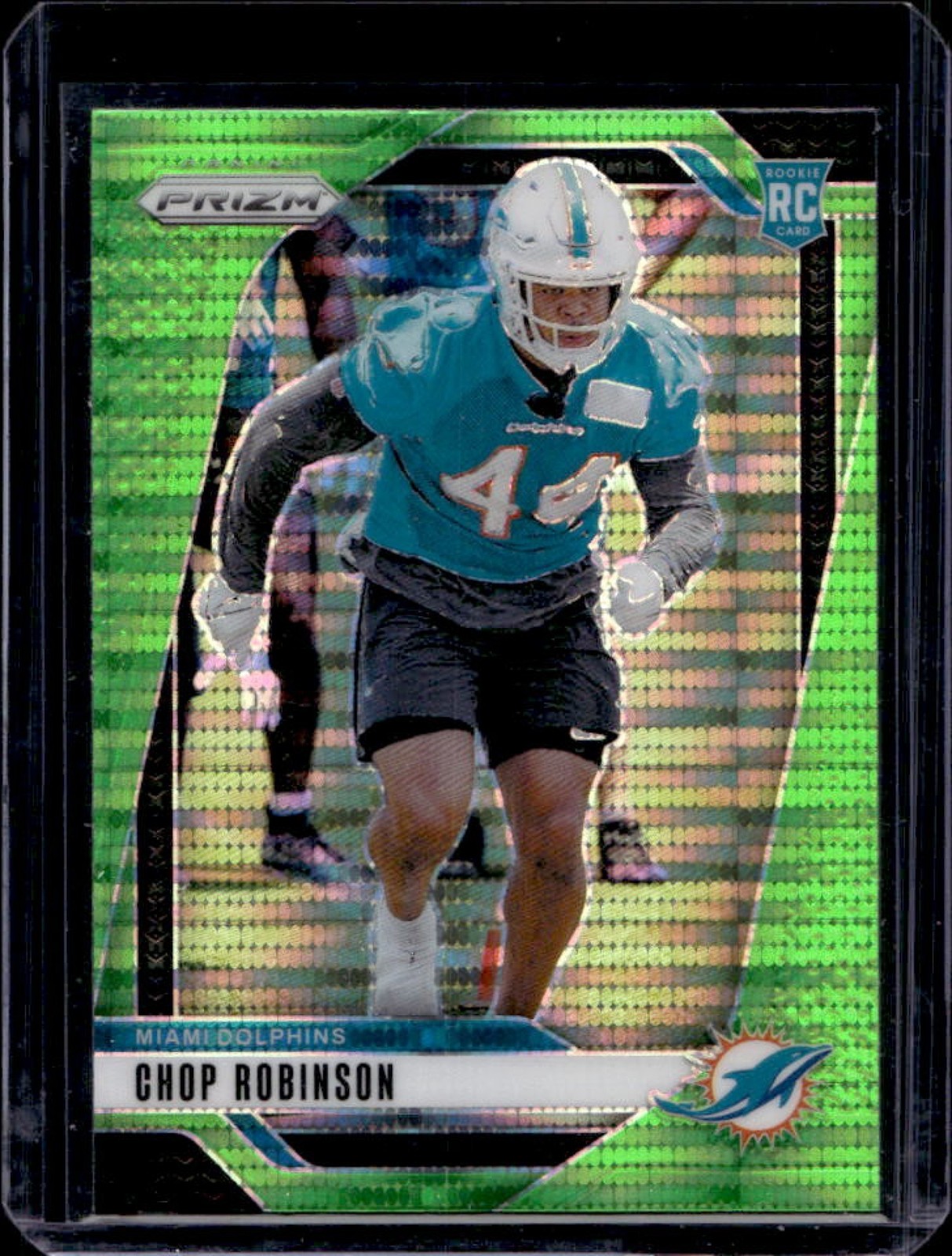 2024 Prizm Chop Robinson RC Neon Green Pulsar Rookie #319 Dolphins