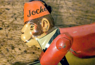Line Mar Toys Jocko Tin Wind-Up Monkey Vintage Toy Japan