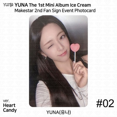 Yuna From ITZY 1st Mini Album Ice Cream MakeStar 2nd Fan Sign