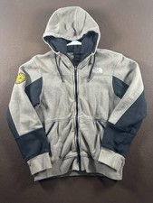 The North Face Hoodie Mens Small Gray Full Zip Logo Patch Pockets Sweatshirt