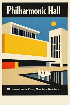   Philharmonic Hall Poster - 24x36  - 200gsm Paper ️ Hi-Res  Print