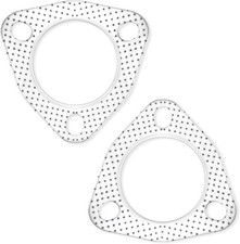 2PCS 2.25" Exhaust Gasket Set 3-Bolt High Sealing Header Muffler Converter