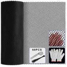 15.7 inX39.3 FT Black Chicken Wire mesh Comes with 60 Twist Ties Plastic Fencing 0.78 per foot