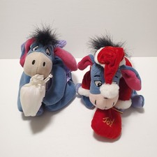 7" Disney Store Santa Christmas Joy Eeyore  Sugar Plum Fairy Bean Bag Plush Lot