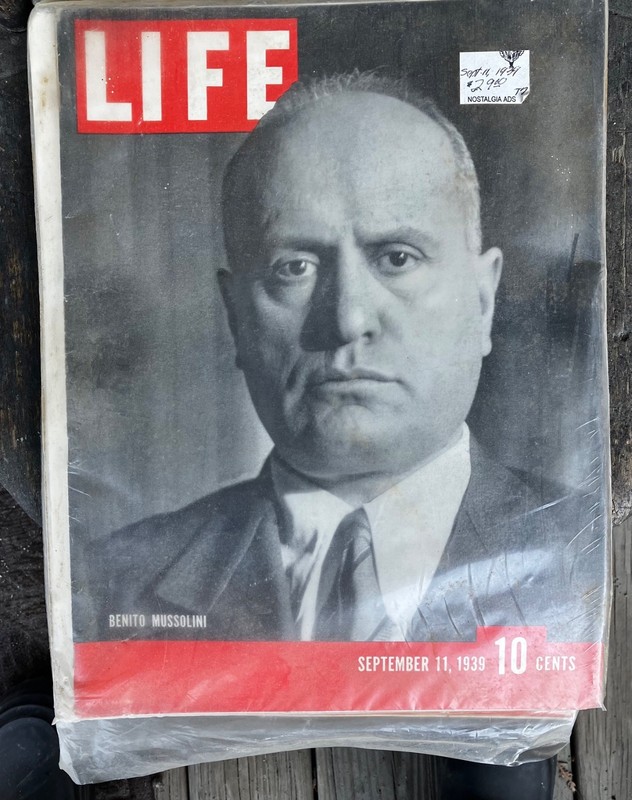 Life Magazine September 11, 1939 Benito Mussolini WWII Dictator