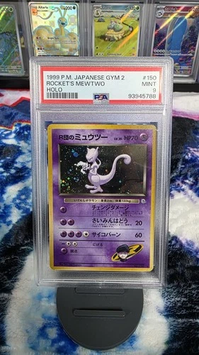 1999 Pokemon TCG Japanese Gym Challenge 2 - Rocket's Mewtwo - PSA 9