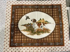 RARE OOP HTF VTG Cranston English Fox Hunting Dog Hounds Pillow Panel Fabric