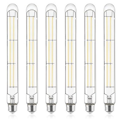 Luxrite Vintage T9 Long LED Tube Light Bulb 7W 3500K 800 Lumens Dimmable 6 Pack