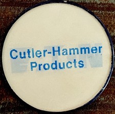 VTG VARI-VUE EATON CUTLER-HAMMER PRODUCTS LENTICULAR FLICKER PIN BACK 2.5"