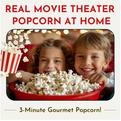 Silver Popcorn Machine with Nylon Gears