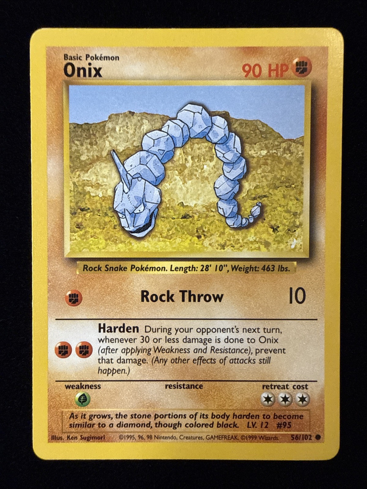 Onix - Base Set - 56/102 - Pokemon TCG - LP