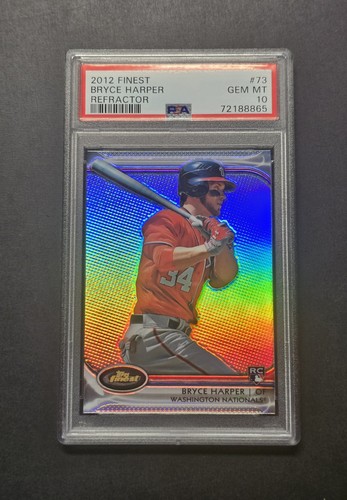 2012 Topps Finest Bryce Harper Rookie #73 Refractor PSA 10 RC Phillies Nationals