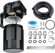 EVIL ENERGY Oil Catch Can, 300ML Universal Baffled Catch Can Kit with 5FT 3/8