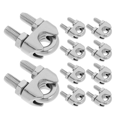 10 Pcs Drahtseilklemme Wire Rope Cable Clamp Stahlseil-kabelklemme