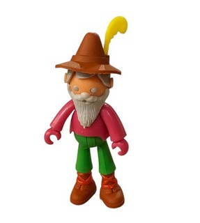 Maxi uovo anni 70 uomo con barba variante piuma di cappello vedi ritaglio foglio pubblicitario