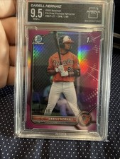 Darell Hernaiz 2022 Bowman Chrome Prospects Fuchsia Refractor #/199