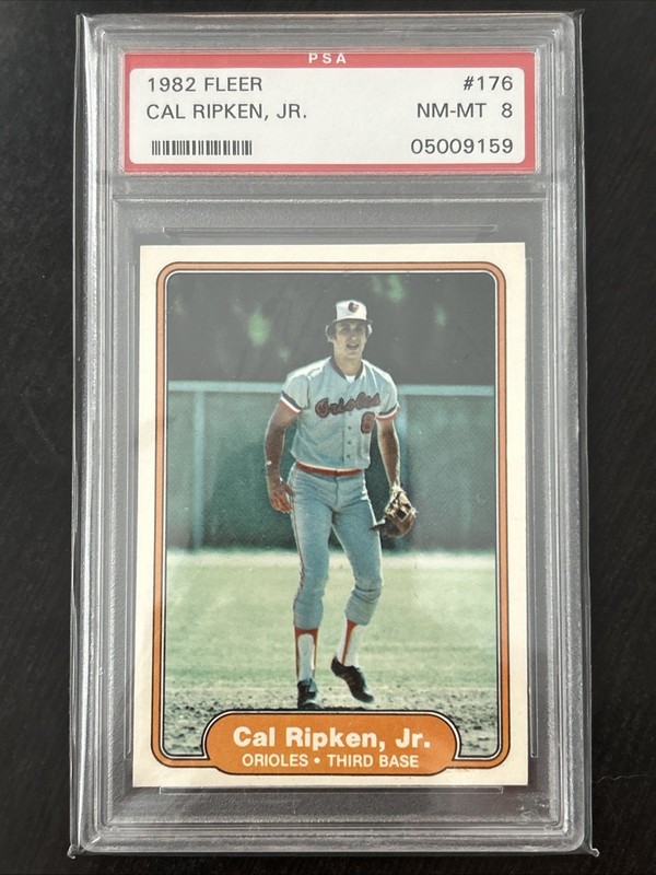 1982 Fleer Cal Ripken Jr. RC, Card #176, PSA 8 NM-MT