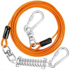 jenico Dog Tie Out Cable - 10 ft Heavy Duty Dog Lead for Yard Outdoor Runne...