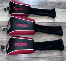 Set of 3! Kansas City Chiefs Headcover Golf Club Covers *Very Good Condition*