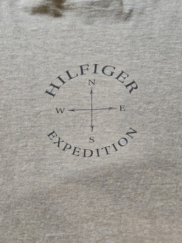 Tommy Hilfiger Expedition Double Sided T Shirt Beige SzXL Usa Made Vintage - Picture 4 of 7