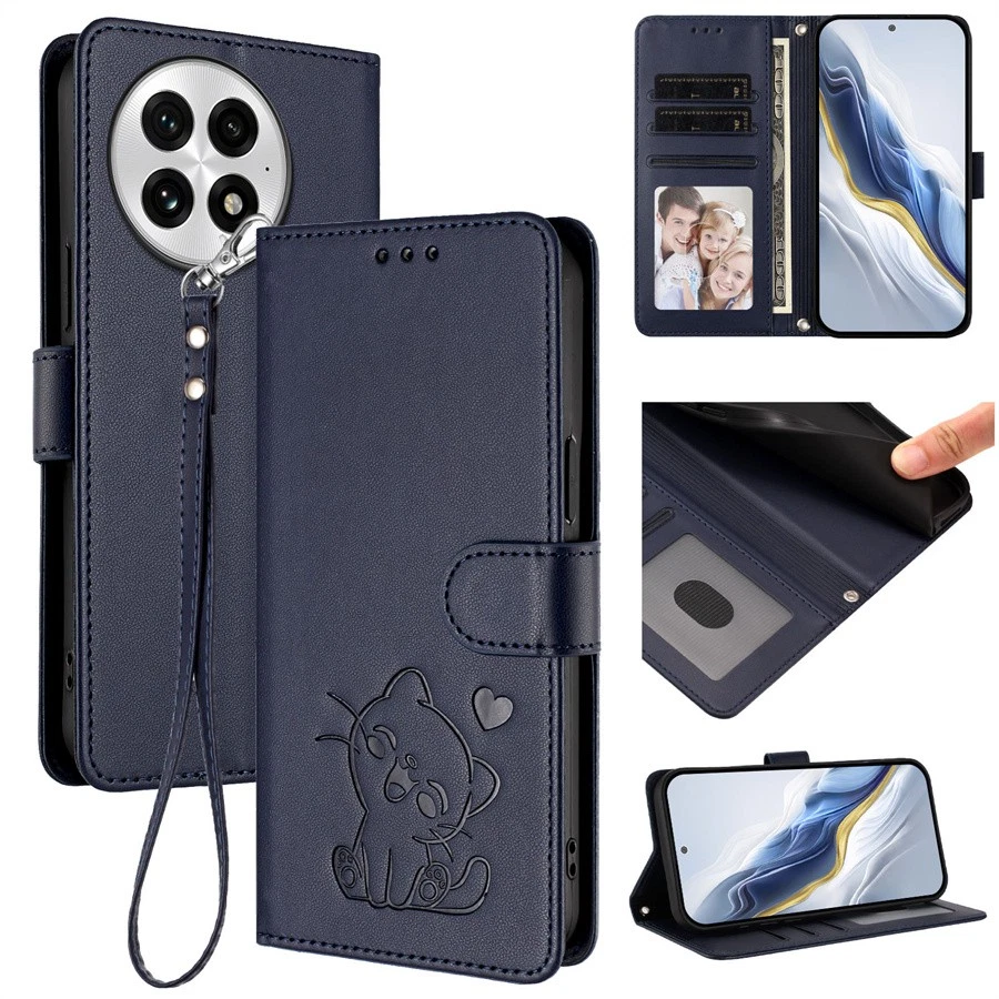 For OnePlus 13T 12 11 9 8T ACE5 Nord 5 4 N20 Embossed Wallet Stand Phone Cover - Image 4 of 4