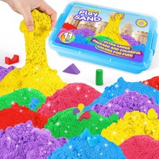 Play Sand for Kids, 11lbs of 6 Colored Sands, Magic Sand Bulk, Play Sand for ...