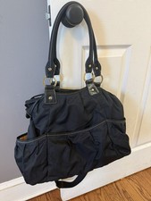 Storksak London Black Designer Diaper Bag Travel Tote Shoulder Bag w/ Strap