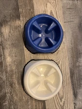 Pet Skid Stop Slow Feed Dog Food Bowl Dish Break Fast Eating Habits Feeder