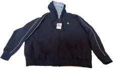 Vtg Russell Athletic Mens Blue And Gray Reversible Windbreaker Jacket XXL 2XL 