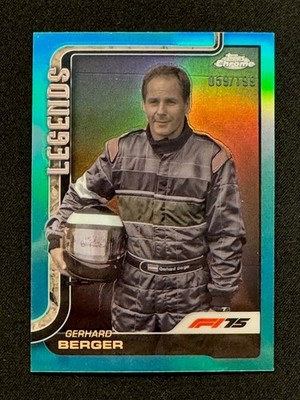 2025 Topps Chrome Formula 1 Gerhard Berger #153 True Aqua Refractor /199  