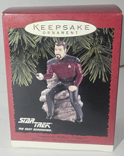 Hallmark Keepsake Star Trek Commander Riker Ornament Vintage Sci-Fi Collectible