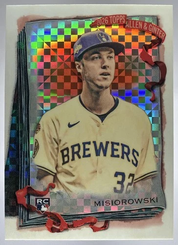 2026 Topps Allen & Ginter Jacob Misiorowski Chrome Variation X-Fractor #163 RC - Picture 1 of 2