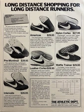 Nike Running Shoe Ad                                     Waffle Trainer & Cortez