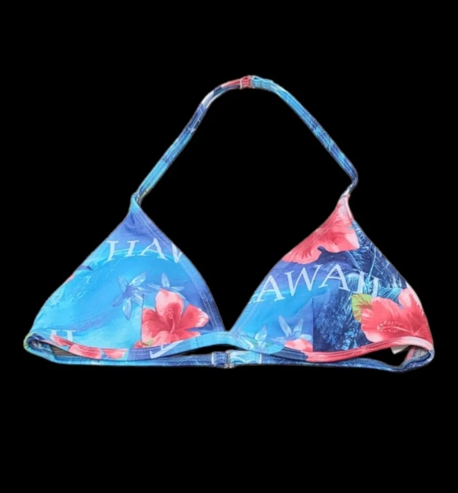 Top de bikini floral con tema tropical Joe Boxer para dama talla pequeña Foto 3 de 4