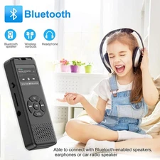2in1 MP3 Player Bluetooth Music Player FM Radio & Recorder HiFi Lossless 64Gb