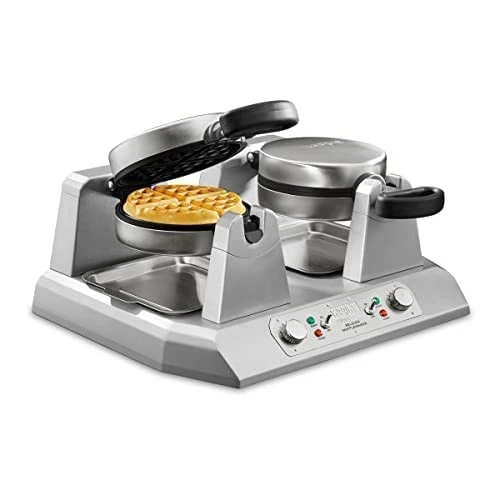 Waring Commercial Double Belgian Waffle Maker 50-60 Waffles an Hour, 208V, 2700W