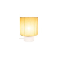 Landhaus Tischleuchte Stoff Weiß Wohnzimmer E14 H:41 Cm Tischlampe Schlafzimmer
