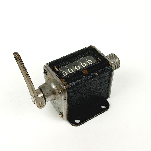 Vintage Veeder Root Incorporated Mechanical 5-Digit Counter w/ Reset - WORKING!