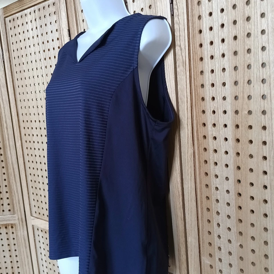 Camiseta sin mangas acanalada Coral Bay Energy para mujer talla L azul marino Foto 4 de 4