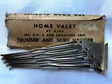 Vintage Clothes Hanger Stainless Steel Four Arm Towel Rack E. J. Ajax Home Valet