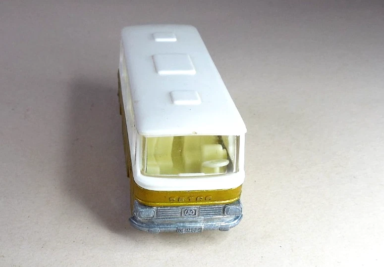 Matchbox Lesney SF 12B-Setra Coach, gold/ weiss, hohle 5 Spokes, unbespielt, top - Bild 4 von 4