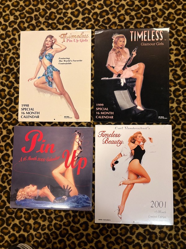 1998 1999 2000 2001 TIMELESS BEAUTY PIN-UP PINUP PIN UP CALENDAR  CLASSIC STYLE
