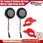 For Toyota FJ Cruiser Mirror Light Drop-in Kit LED Smoke Amber Plug n Play 2014