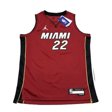 Nike Jordan YOUTH LARGE Red Miami Heat #22 Jimmy Butler Statement Jersey NWT